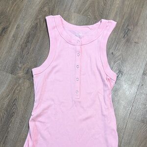 Old Navy Maternity Light Pink Button-Up Tank